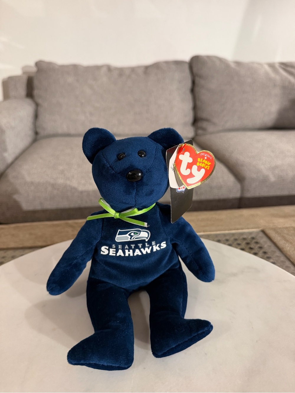 Ty Beanie Babies Seattle Seahawks NFL Plush Bear - NEW